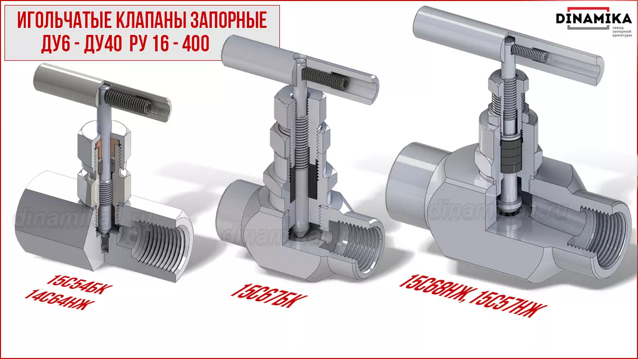 Резьбовые клапаны игольчатые муфтовые в Сыктывкаре